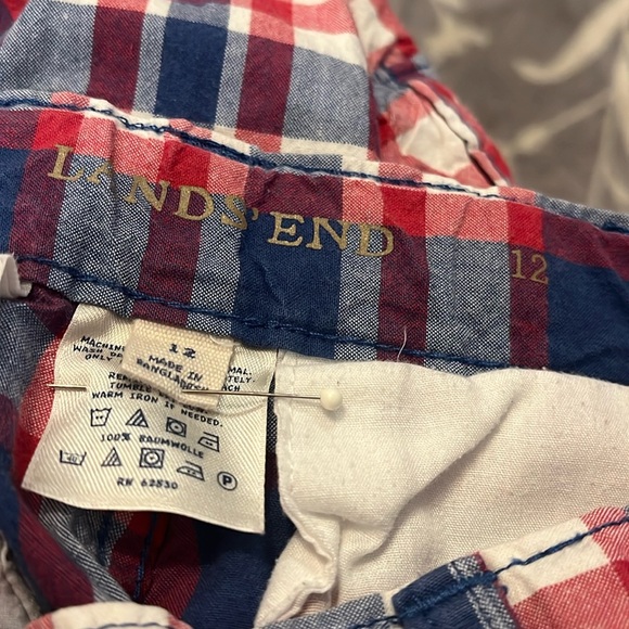Bundle Boys Lands’End & Wrangler Cargo Shorts - plaid size 12 - Picture 5 of 10